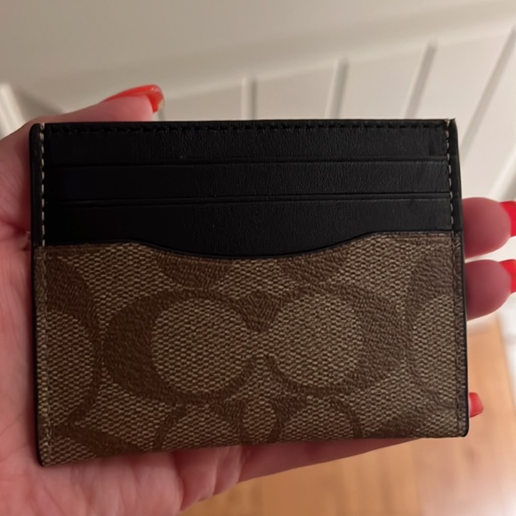 Coach SLIM CARD CASE IN SIGNATURE CANVAS - Picture 3 of 3